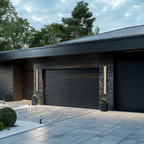 Meridian Modern Linear Outdoor Wall Light | Matte Black Continuous LED Bar, Warm White, Hardwired