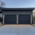 Meridian Modern Linear Outdoor Wall Light | Matte Black Continuous LED Bar, Warm White, Hardwired