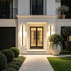 Linea Modern Outdoor Linear Wall Light | Slim Black LED Bar Wall Sconce, Waterproof, RGB or 3-Step