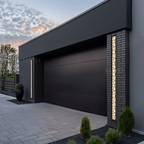 Meridian Modern Linear Outdoor Wall Light | Matte Black Continuous LED Bar, Warm White, Hardwired