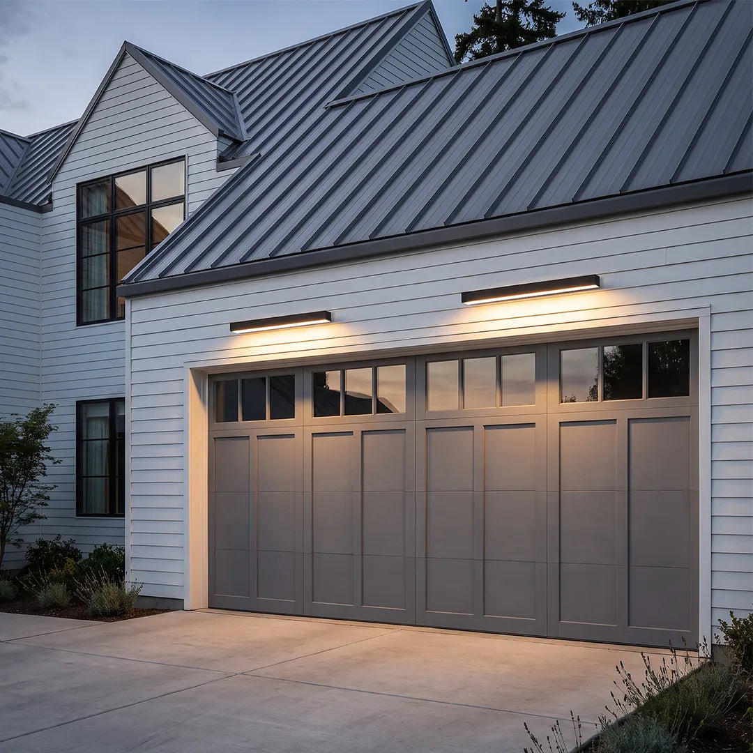 Lintel Modern Linear Porch Light | Black Aluminum LED Entry Wall Bar, Waterproof Indoor and Outdoor