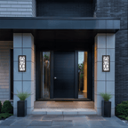 Meridian Modern Linear Outdoor Wall Light | Matte Black Continuous LED Bar, Warm White, Hardwired