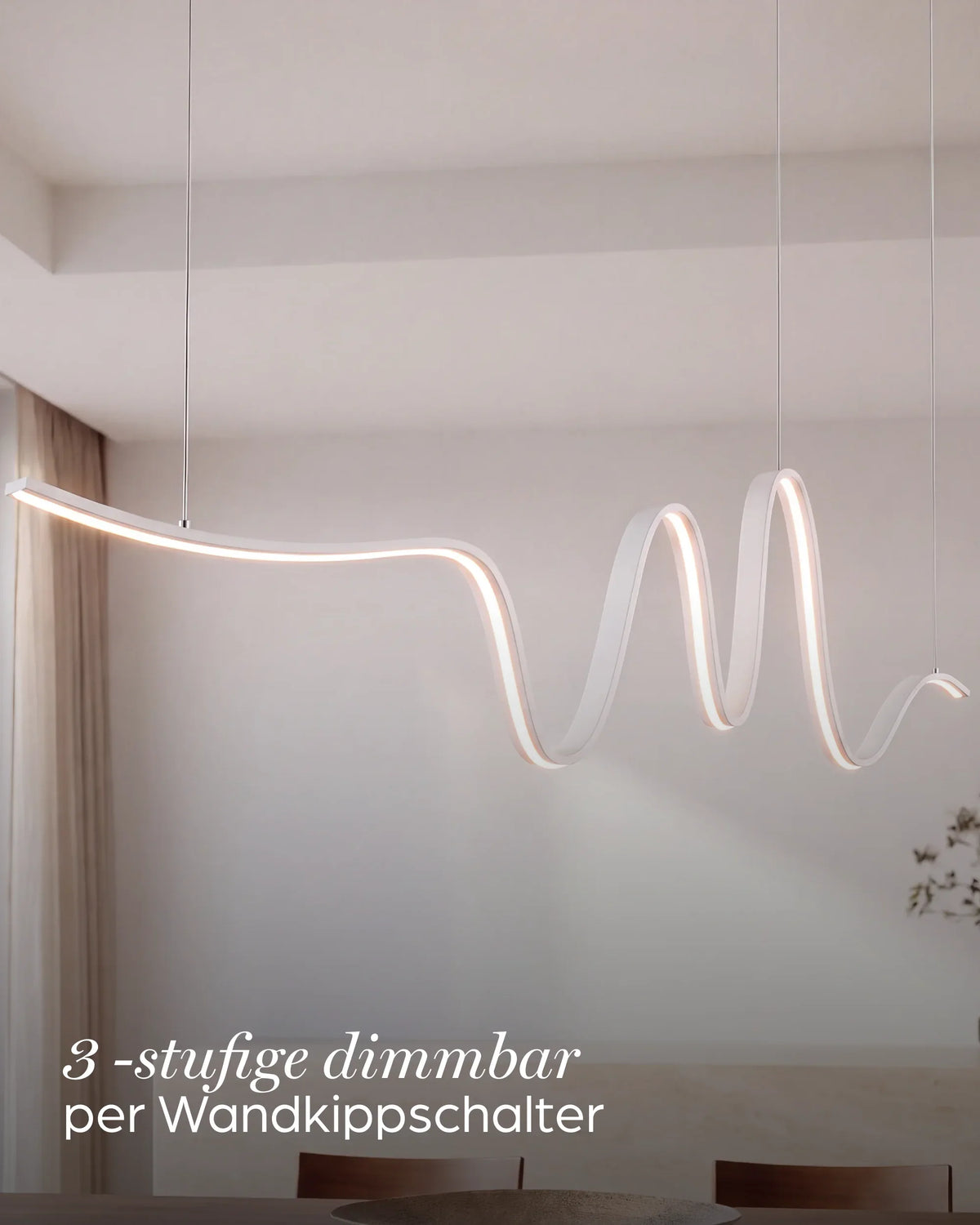 Lyra Modern Linear Pendant Light | Black Aluminum LED Chandelier for Dining Table and Kitchen Island