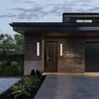 Meridian Modern Linear Outdoor Wall Light | Matte Black Continuous LED Bar, Warm White, Hardwired
