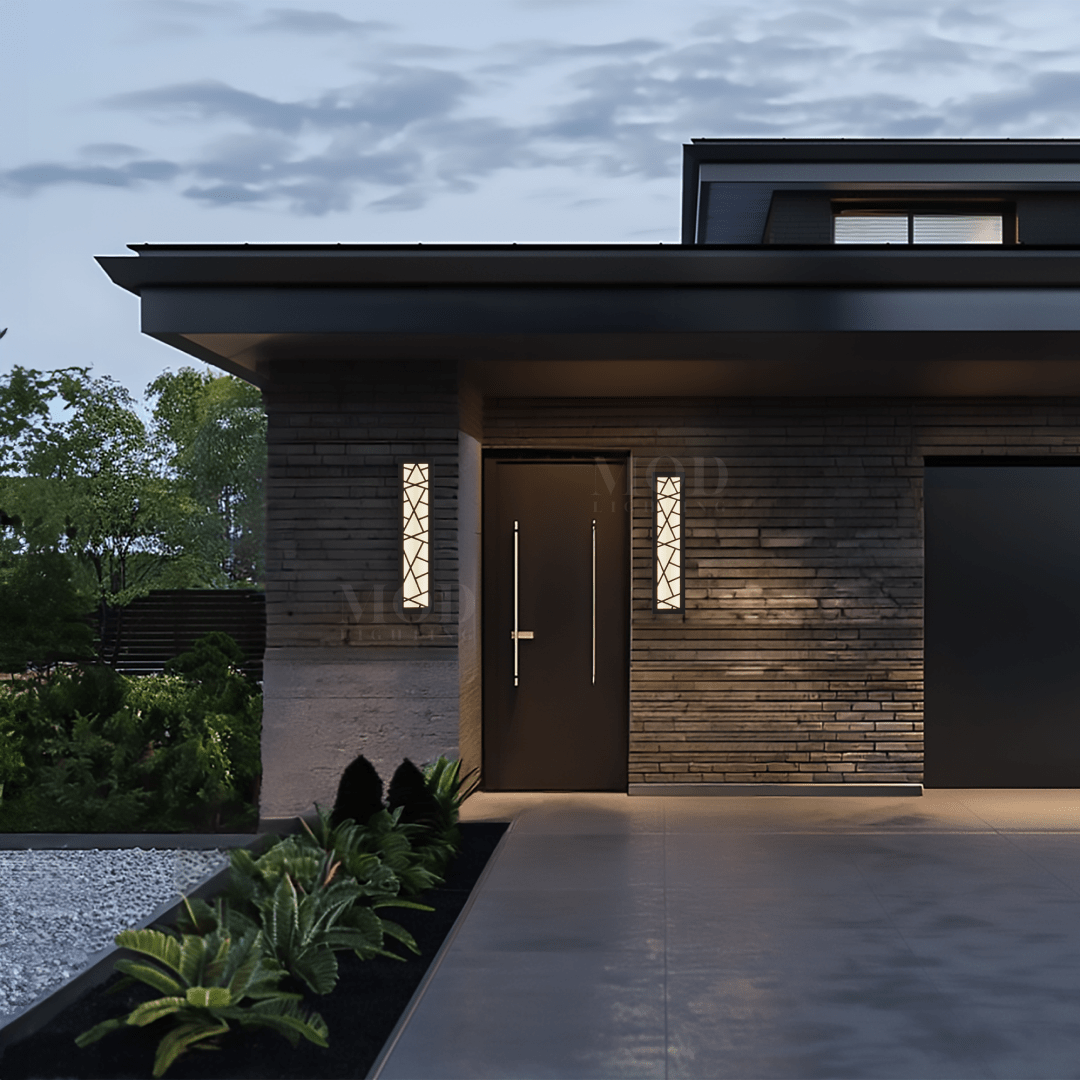 Meridian Modern Linear Outdoor Wall Light | Matte Black Continuous LED Bar, Warm White, Hardwired