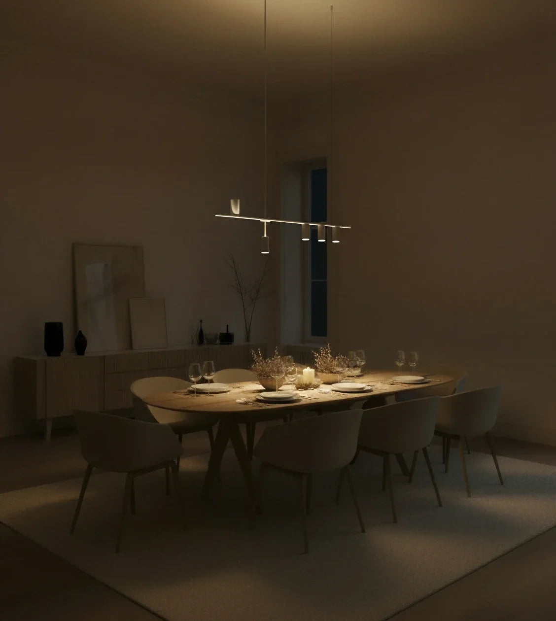 Cylo Modern Cylinder Ceiling Light | Black or White Powder-Coated Aluminum, Direct and Indirect Light