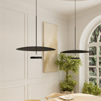 Walden Mid-Century Pendant Light | Retro Dimmable LED Dining Table Pendant, Black or Walnut-Look