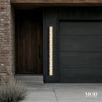 Meridian Modern Linear Outdoor Wall Light | Matte Black Continuous LED Bar, Warm White, Hardwired
