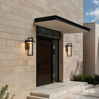Vesper Modern Outdoor Wall Sconce | Black Stainless Steel LED Wall Light, Waterproof, Architectural