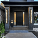 Meridian Modern Linear Outdoor Wall Light | Matte Black Continuous LED Bar, Warm White, Hardwired