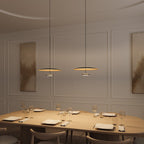 Walden Mid-Century Pendant Light | Retro Dimmable LED Dining Table Pendant, Black or Walnut-Look
