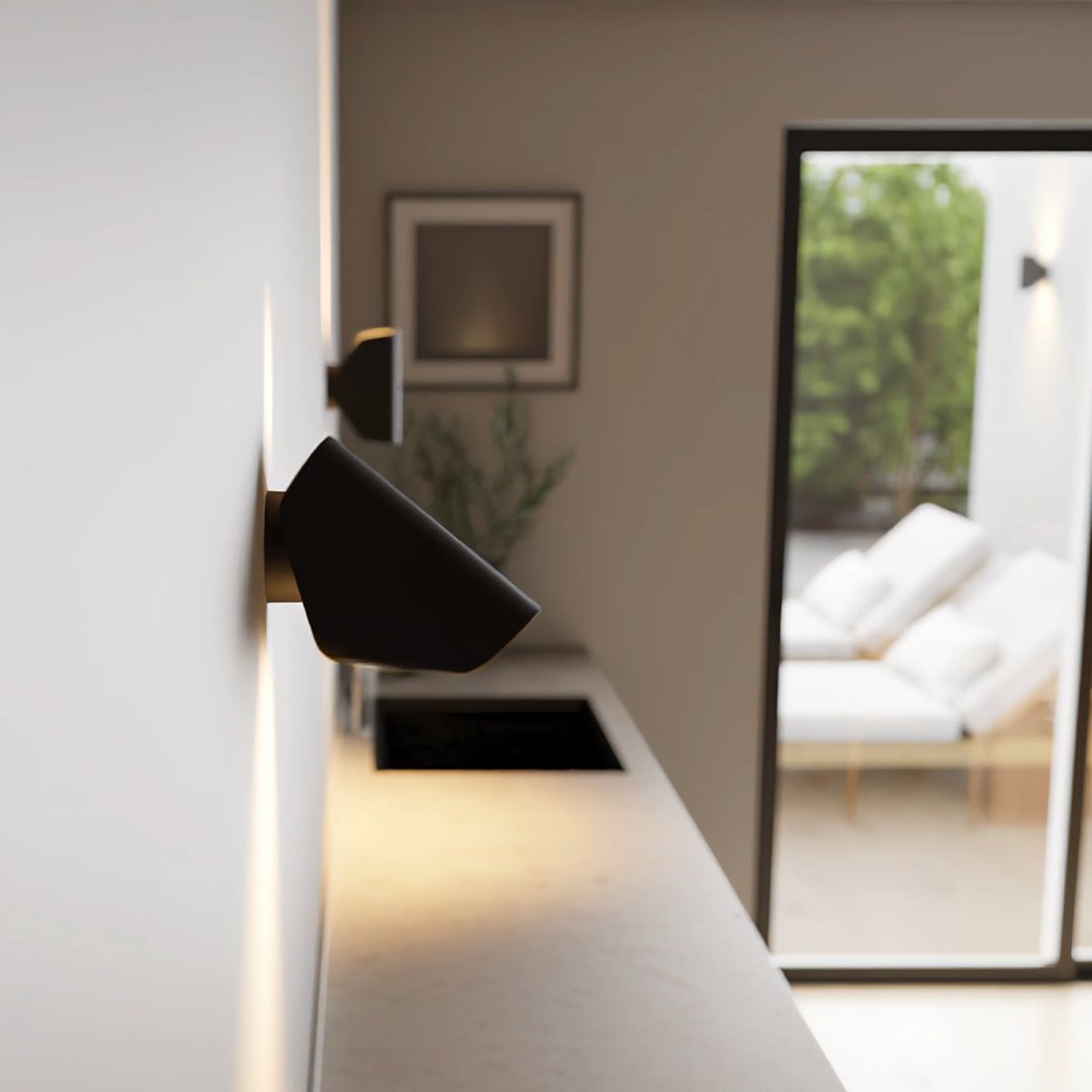 Pivot Modern Outdoor Wall Light | Adjustable Black or White Aluminum LED Wall Sconce
