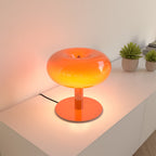 Fungo Mid-Century Mushroom Table Lamp | Dimmable LED Hand-Blown Glass Lamp with Touch Control