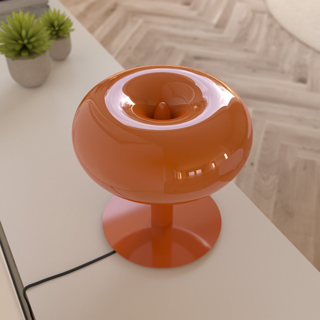 Fungo Mid-Century Mushroom Table Lamp | Dimmable LED Hand-Blown Glass Lamp with Touch Control