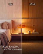 Fungo Mid-Century Mushroom Table Lamp | Dimmable LED Hand-Blown Glass Lamp with Touch Control