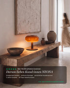 Fungo Mid-Century Mushroom Table Lamp | Dimmable LED Hand-Blown Glass Lamp with Touch Control