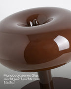 Fungo Mid-Century Mushroom Table Lamp | Dimmable LED Hand-Blown Glass Lamp with Touch Control