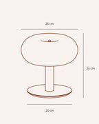 Fungo Mid-Century Mushroom Table Lamp | Dimmable LED Hand-Blown Glass Lamp with Touch Control