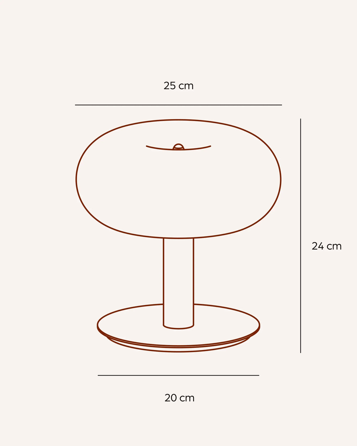 Fungo Mid-Century Mushroom Table Lamp | Dimmable LED Hand-Blown Glass Lamp with Touch Control