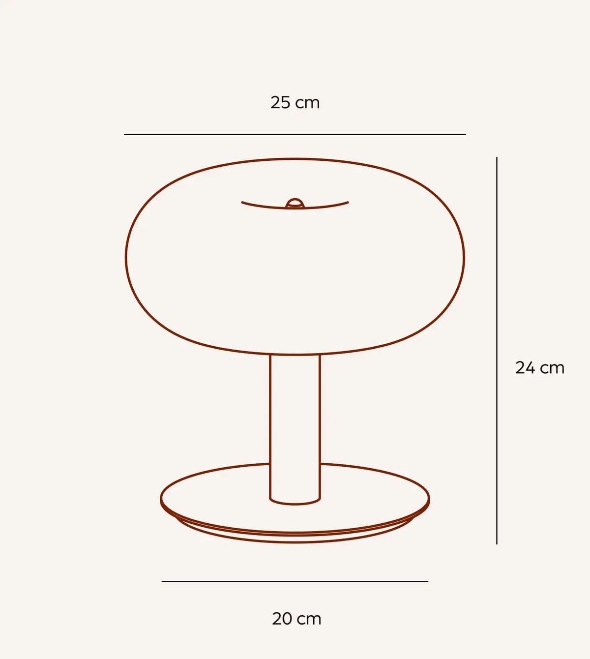 Fungo Mid-Century Mushroom Table Lamp | Dimmable LED Hand-Blown Glass Lamp with Touch Control
