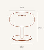Fungo Mid-Century Mushroom Table Lamp | Dimmable LED Hand-Blown Glass Lamp with Touch Control