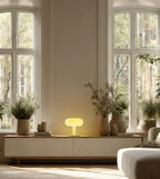 Fungo Mid-Century Mushroom Table Lamp | Dimmable LED Hand-Blown Glass Lamp with Touch Control