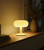 Fungo Mid-Century Mushroom Table Lamp | Dimmable LED Hand-Blown Glass Lamp with Touch Control