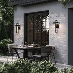 Vesper Modern Outdoor Wall Sconce | Black Stainless Steel LED Wall Light, Waterproof, Architectural