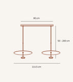 Walden Mid-Century Pendant Light | Retro Dimmable LED Dining Table Pendant, Black or Walnut-Look