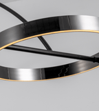 Aurelia Modern Arc Floor Lamp | Dimmable LED Ring Floor Light with Remote, Black Chrome or White