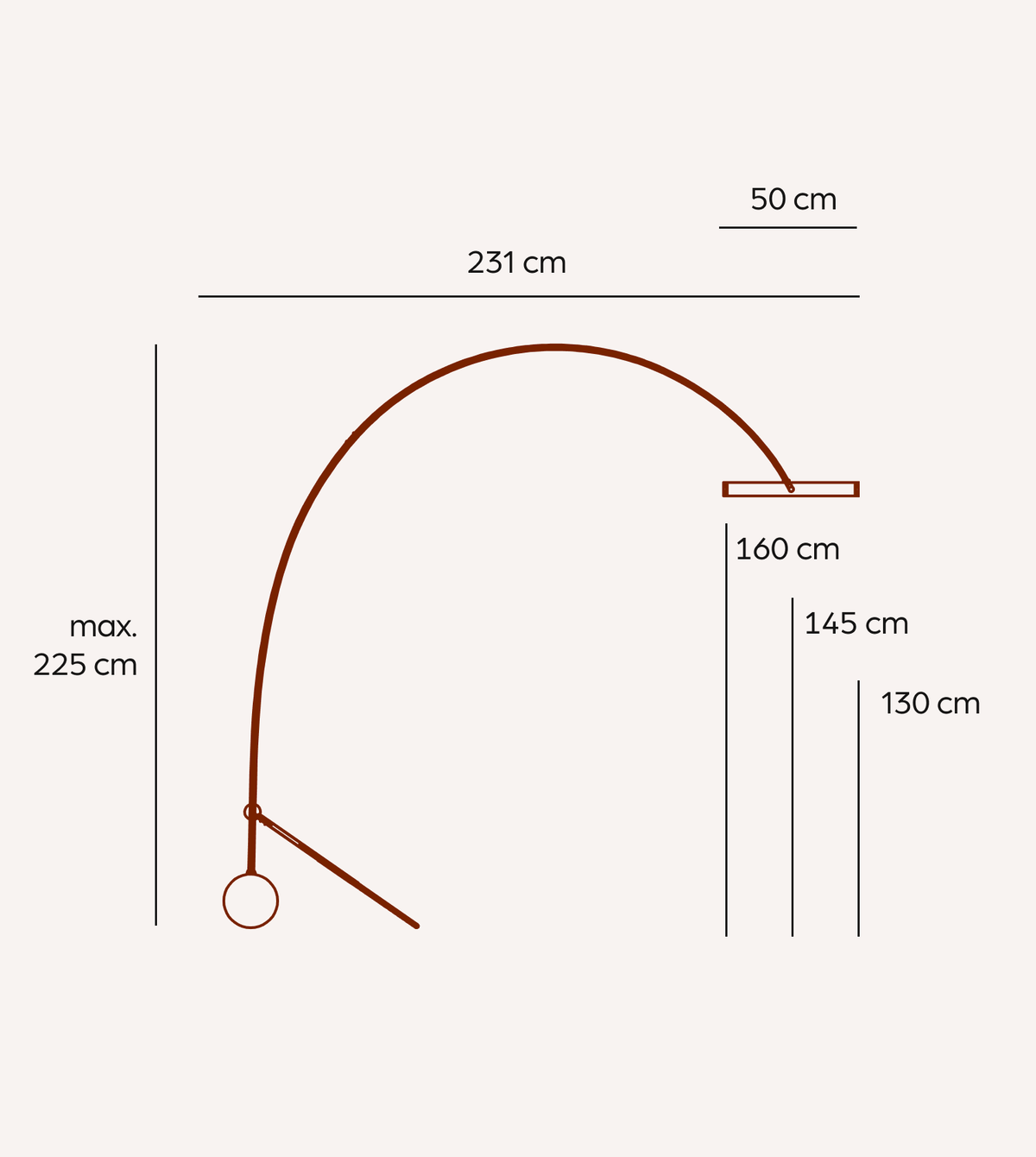 Aurelia Modern Arc Floor Lamp | Dimmable LED Ring Floor Light with Remote, Black Chrome or White
