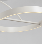 Aurelia Modern Arc Floor Lamp | Dimmable LED Ring Floor Light with Remote, Black Chrome or White