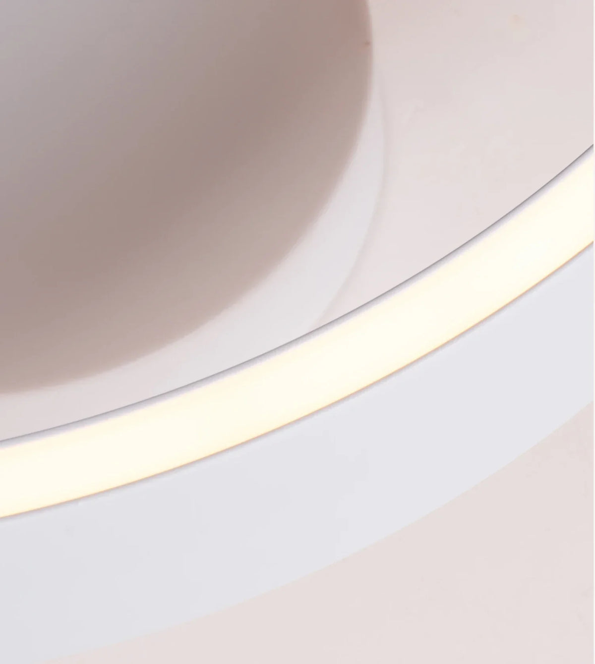 Solis Modern Ring Ceiling Light | Dimmable LED Ceiling Fixture with Remote, Matte White or Black Chrome