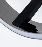 Solis Modern Ring Ceiling Light | Dimmable LED Ceiling Fixture with Remote, Matte White or Black Chrome