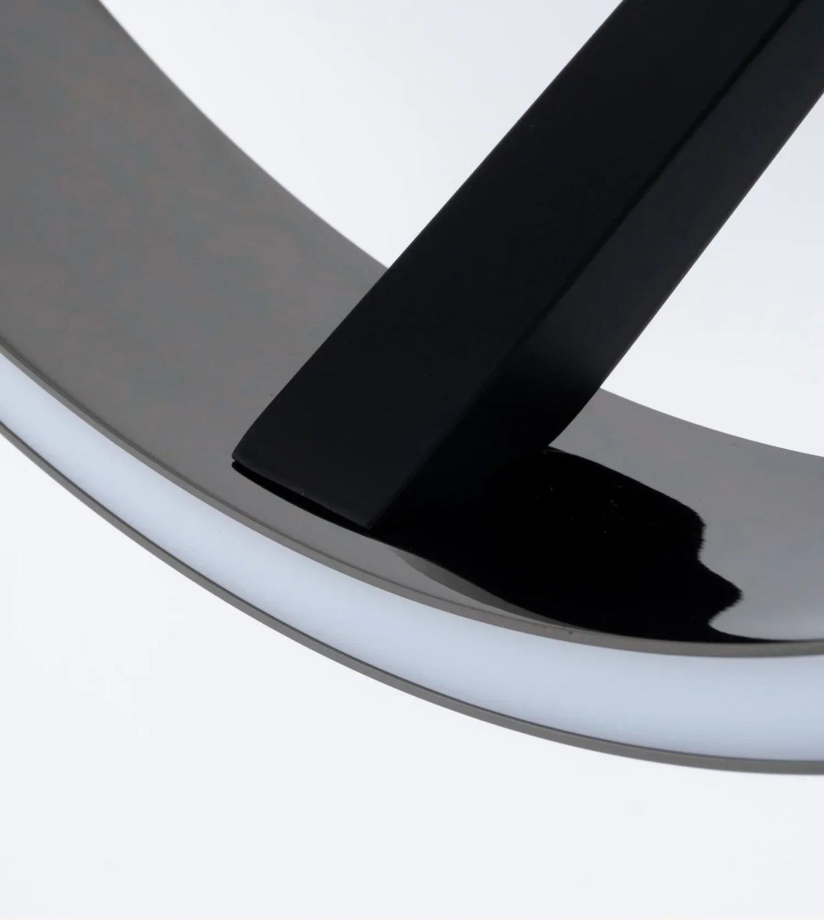 Solis Modern Ring Ceiling Light | Dimmable LED Ceiling Fixture with Remote, Matte White or Black Chrome
