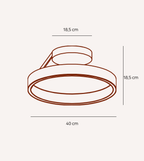 Solis Modern Ring Ceiling Light | Dimmable LED Ceiling Fixture with Remote, Matte White or Black Chrome