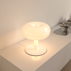 Fungo Mid-Century Mushroom Table Lamp | Dimmable LED Hand-Blown Glass Lamp with Touch Control