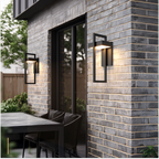 Vesper Modern Outdoor Wall Sconce | Black Stainless Steel LED Wall Light, Waterproof, Architectural