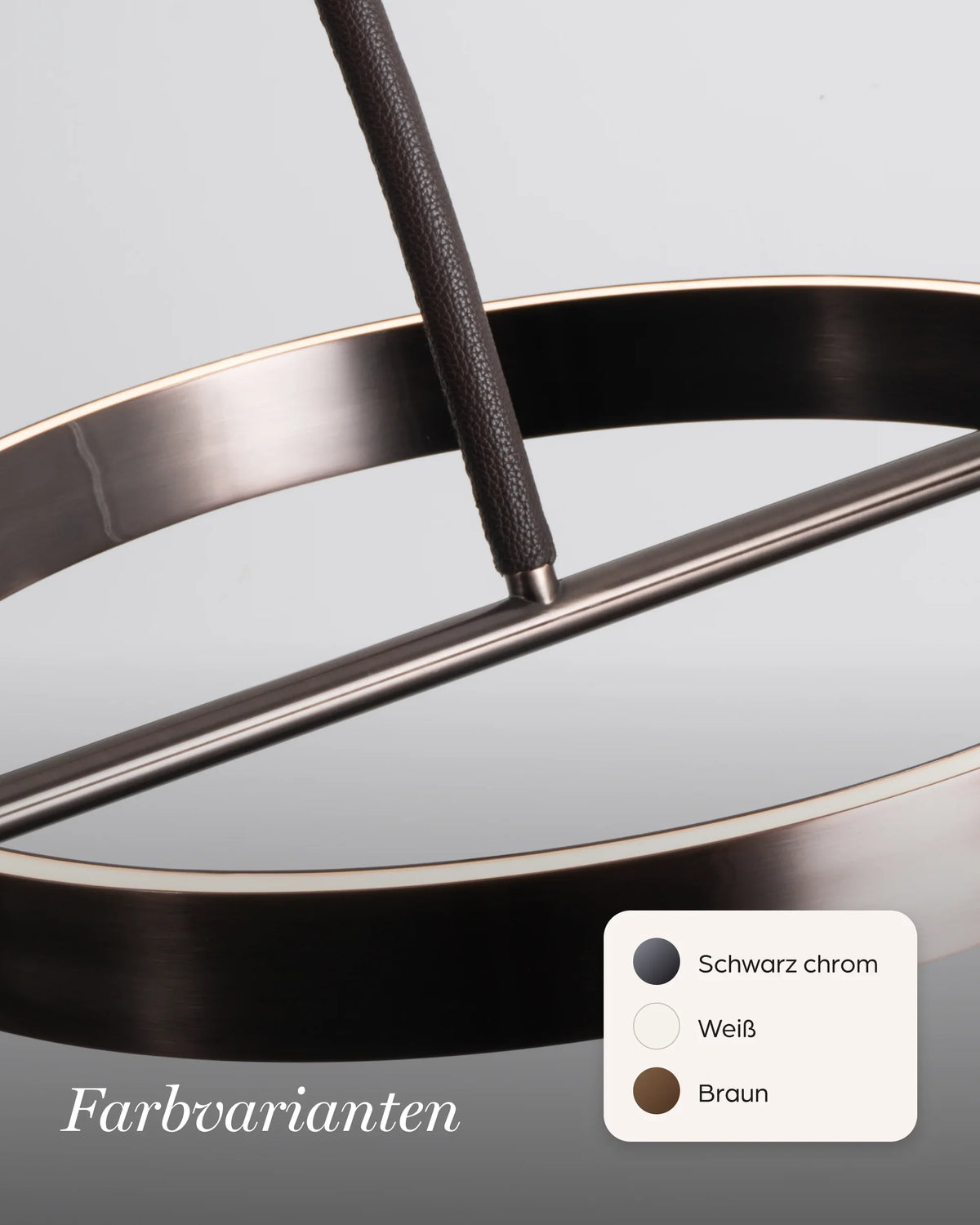 Aurelia Modern Arc Floor Lamp | Dimmable LED Ring Floor Light with Remote, Black Chrome or White