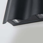 Onda Modern Up Down Outdoor Wall Light | Wavy Die-Cast Aluminum LED Wall Sconce, Black