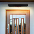 Argus Modern Linear Outdoor Wall Light | Black Stainless Steel LED Wall Sconce, Waterproof, Motion Sensor Option