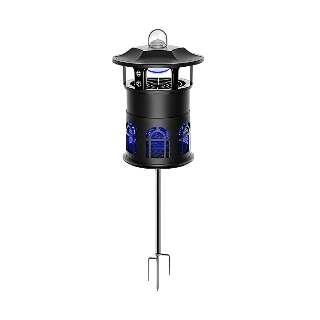Nox Mosquito Trap Path Light | Purple LED Outdoor Garden Lantern, Black, Waterproof