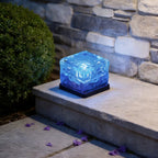 Glacier Solar Step Lights Outdoor | Ice Cube Crystal-Look LED Stair and Deck Lights, Waterproof