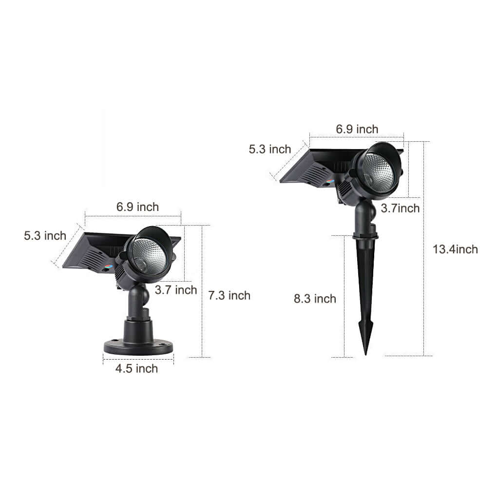Beacon Solar Spot Lights Outdoor | Adjustable Aluminum Landscape Uplight for Trees and Gardens