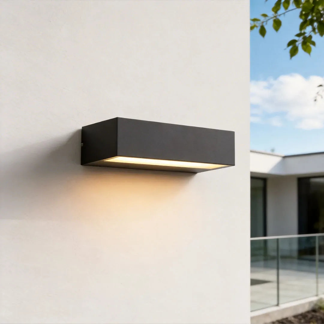 Lintel Modern Linear Porch Light | Black Aluminum LED Entry Wall Bar, Waterproof Indoor and Outdoor