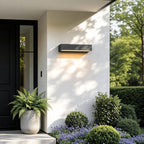 Lintel Modern Linear Porch Light | Black Aluminum LED Entry Wall Bar, Waterproof Indoor and Outdoor