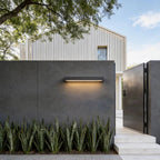 Lintel Modern Linear Porch Light | Black Aluminum LED Entry Wall Bar, Waterproof Indoor and Outdoor
