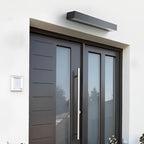 Lintel Modern Linear Porch Light | Black Aluminum LED Entry Wall Bar, Waterproof Indoor and Outdoor