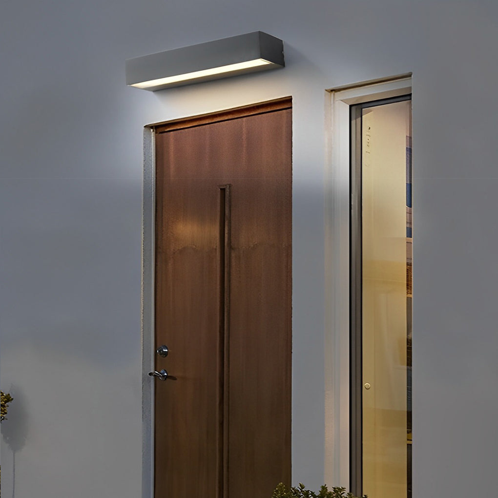 Lintel Modern Linear Porch Light | Black Aluminum LED Entry Wall Bar, Waterproof Indoor and Outdoor