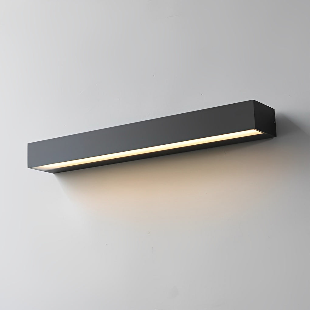 Lintel Modern Linear Porch Light | Black Aluminum LED Entry Wall Bar, Waterproof Indoor and Outdoor